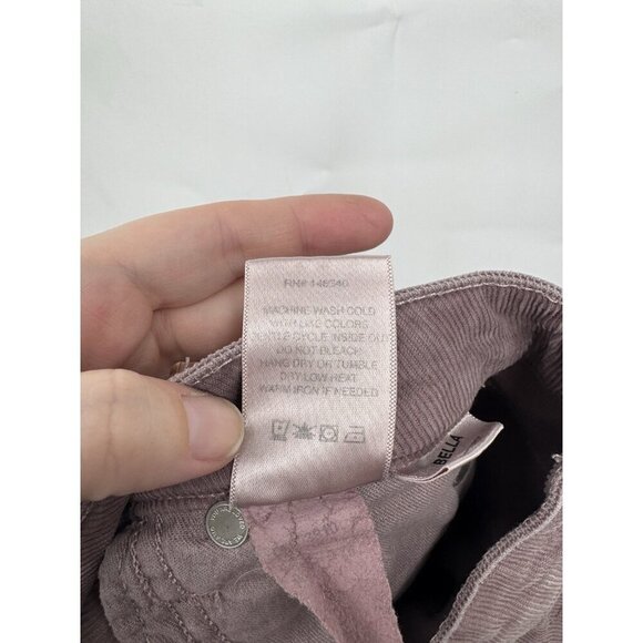 AMO Bella Corduroy Straight Leg Pant Women 26 Amethyst Cropped High Waisted - Picture 6 of 11